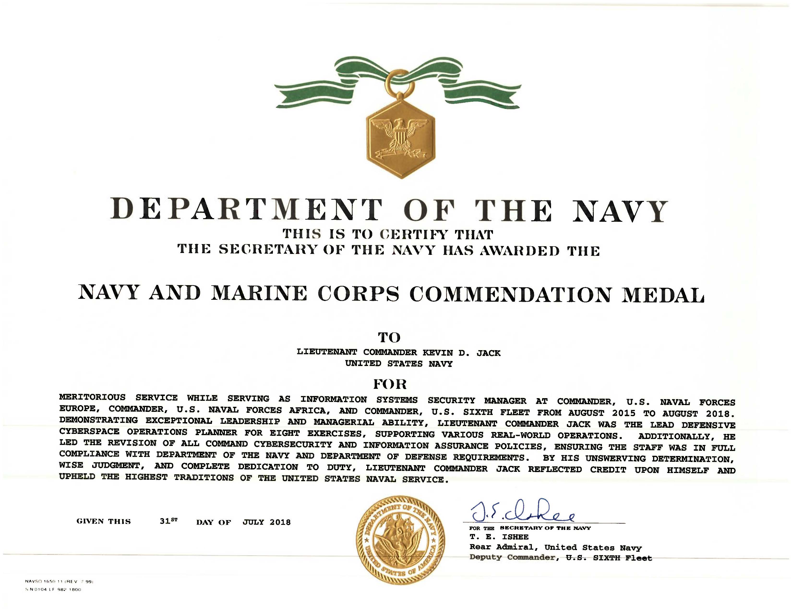 Navy Commendation Medal