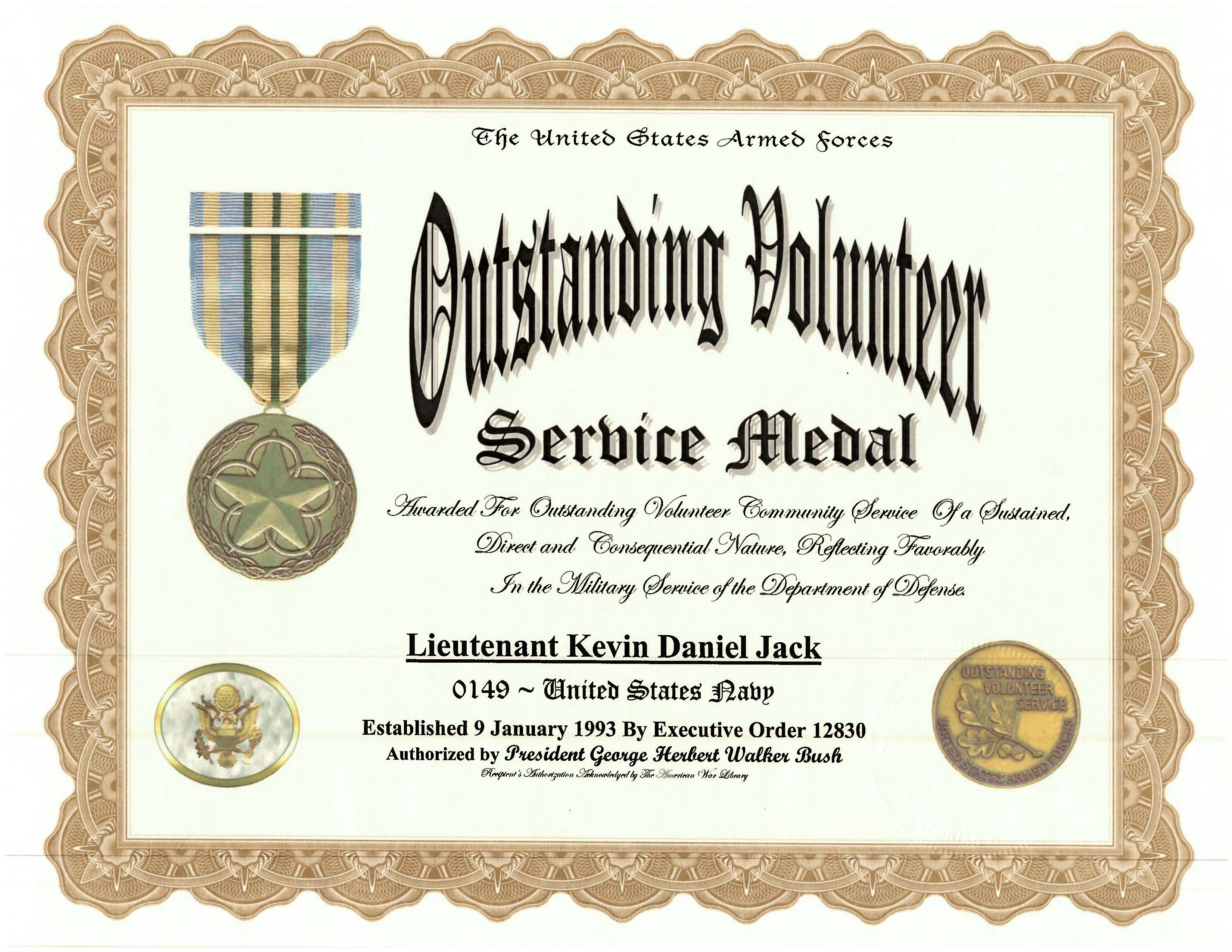 Military Outstanding Volunteer Service Medal