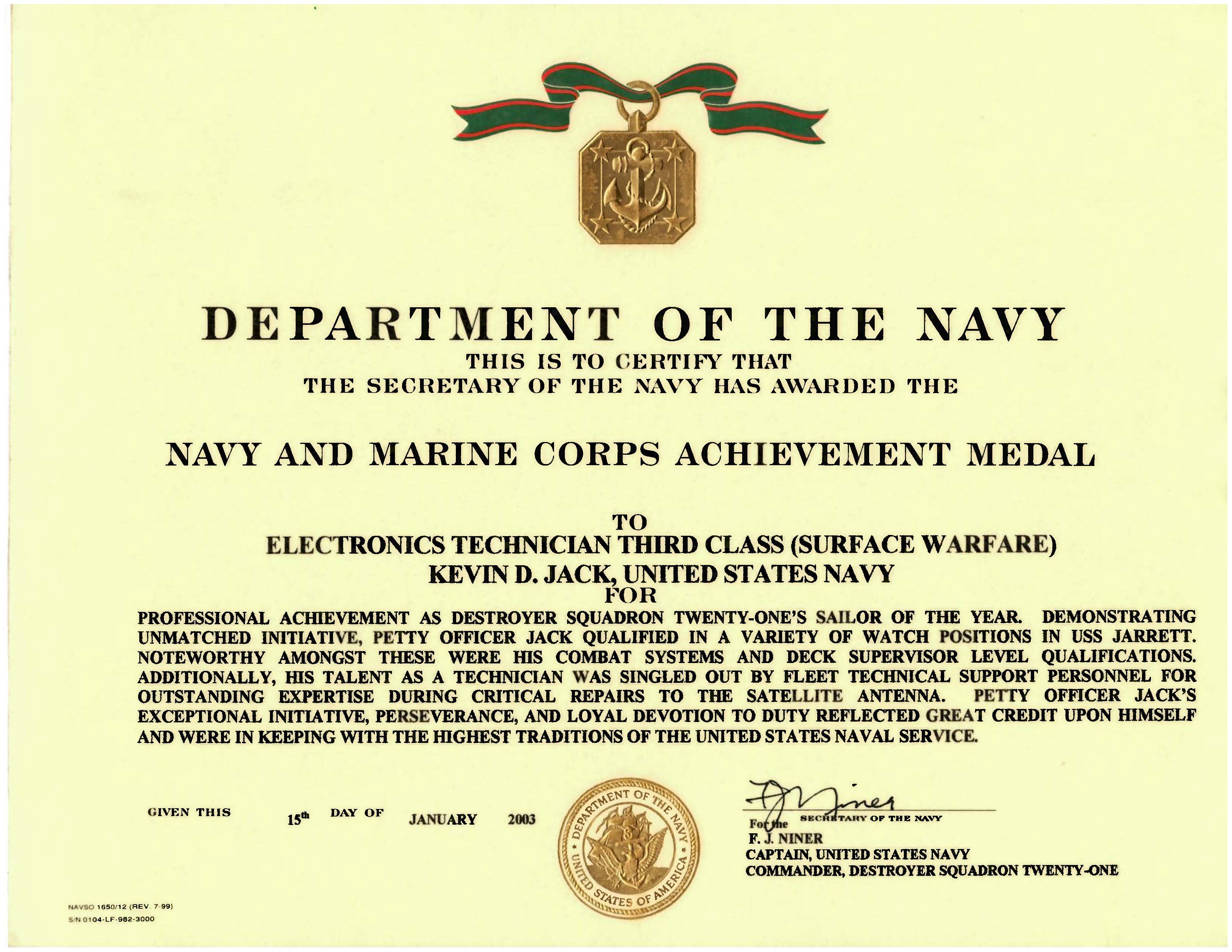 Navy Achievement Medal