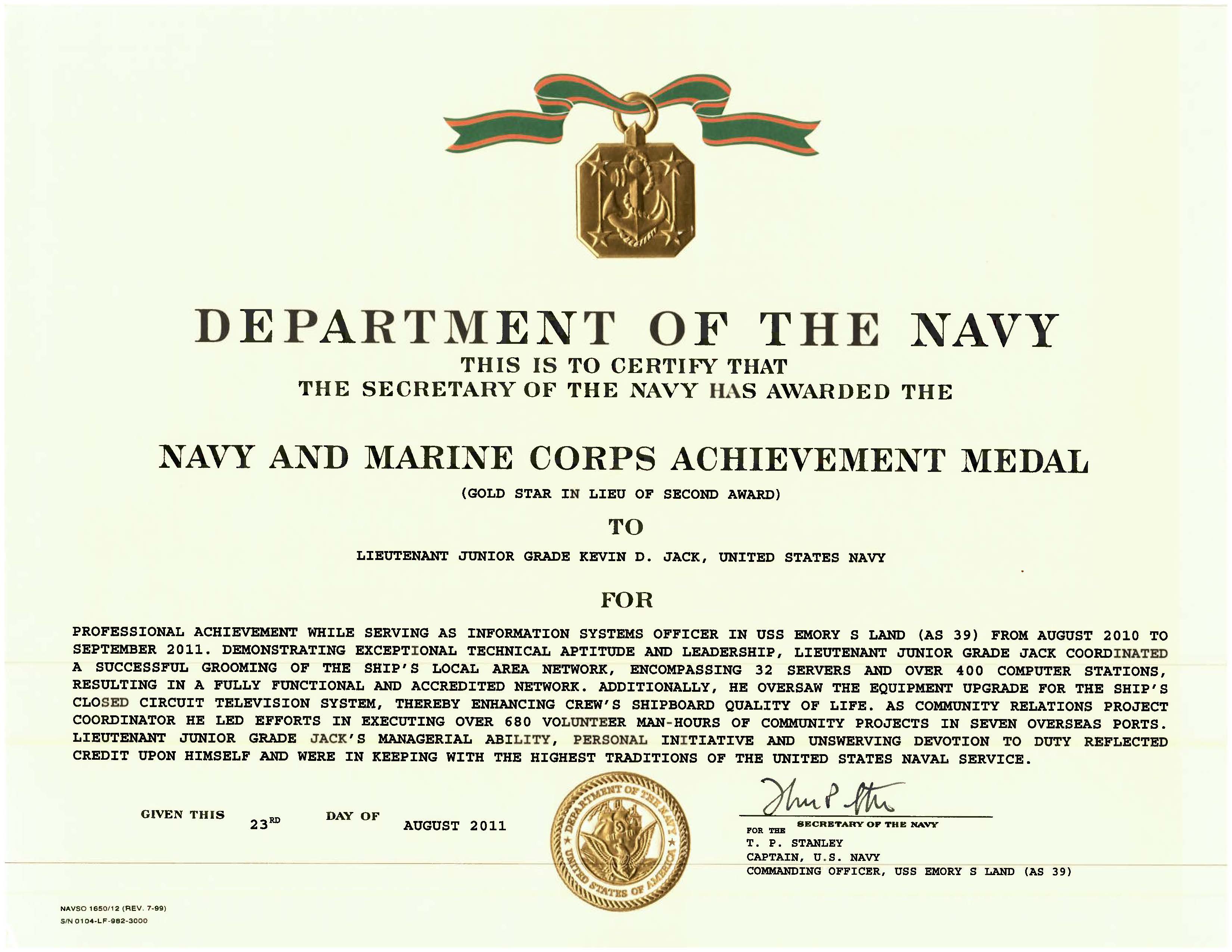 Navy Achievement Medal